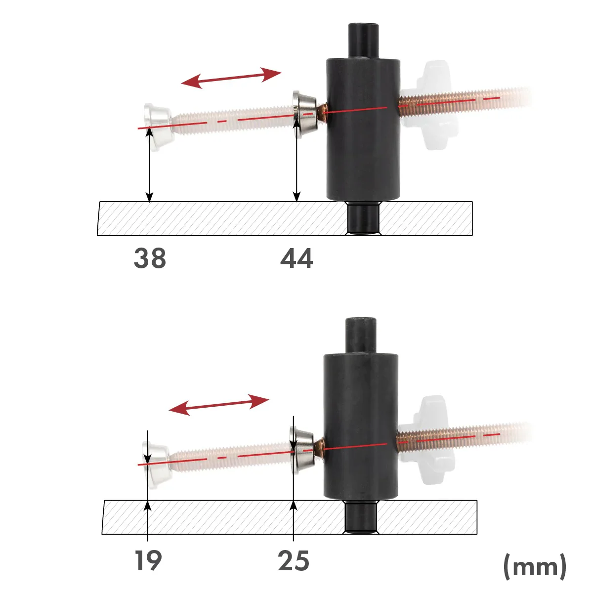 Side Push Clamp XL, Fits 16 mm Holes - Image 3